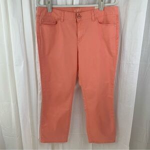 Loft Modern Crop Jeans Coral‎ Salmon Pink 
Size 31/12 Brand New